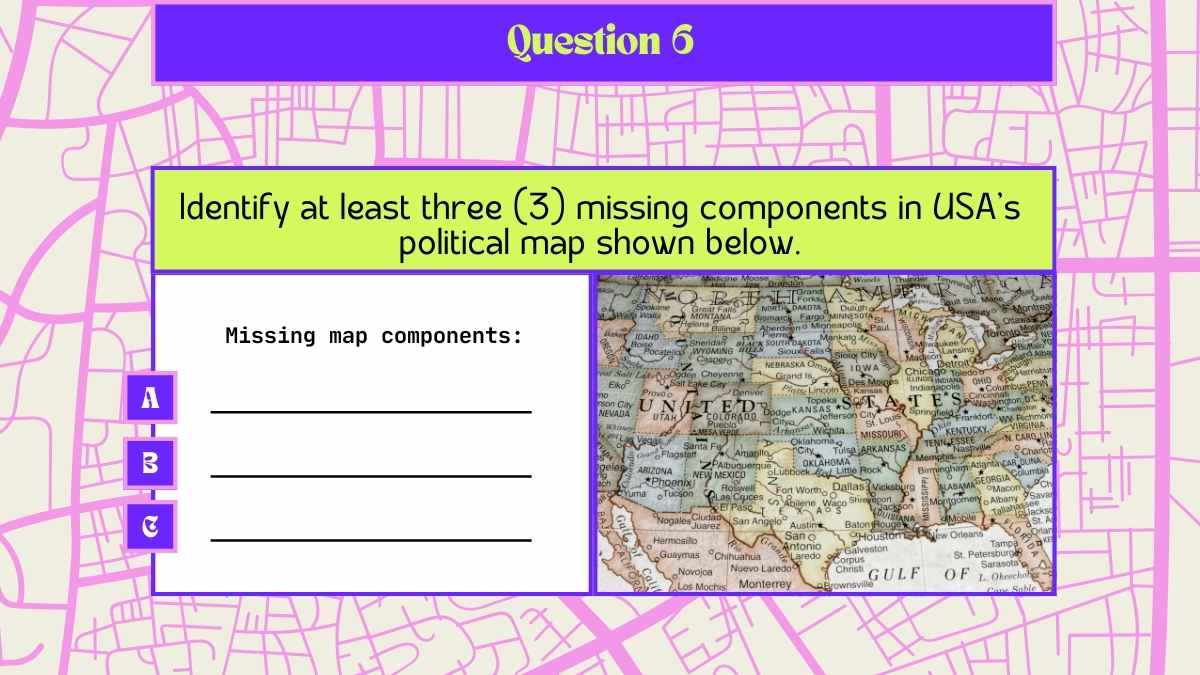 Cuestionario de Geografía: Introducción a los Mapas Plantillas - diapositiva 11