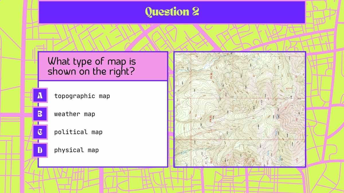 Cuestionario de Geografía: Introducción a los Mapas Plantillas - diapositiva 6