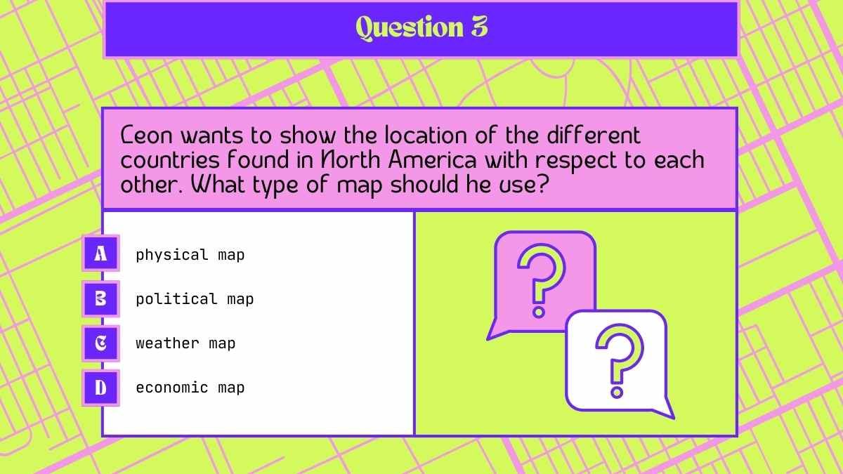 Cuestionario de geografía: Introducción a los mapas - diapositiva 7