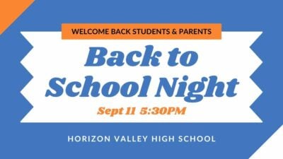 Geometric Back to School Night