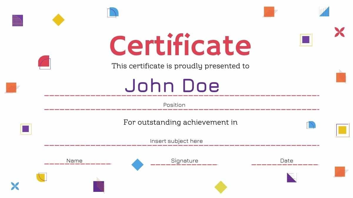 Geometric Certificates for Business Courses - slide 10