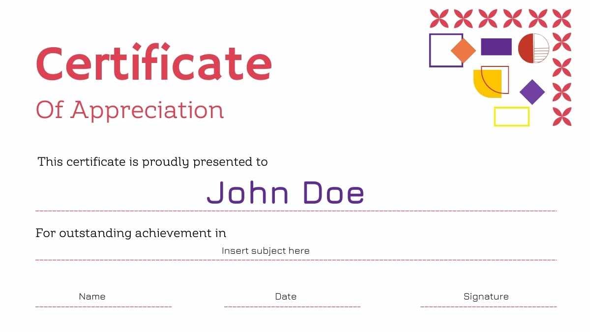 Geometric Certificates for Business Courses - slide 12