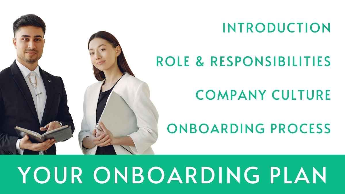 Simple Company Onboarding Plan for New Hires Slides - diapositiva 1