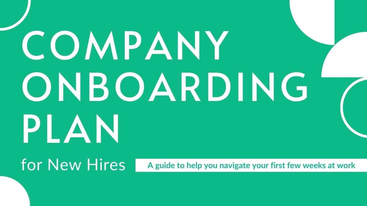 Simple Company Onboarding Plan for New Hires Slides - slide 1