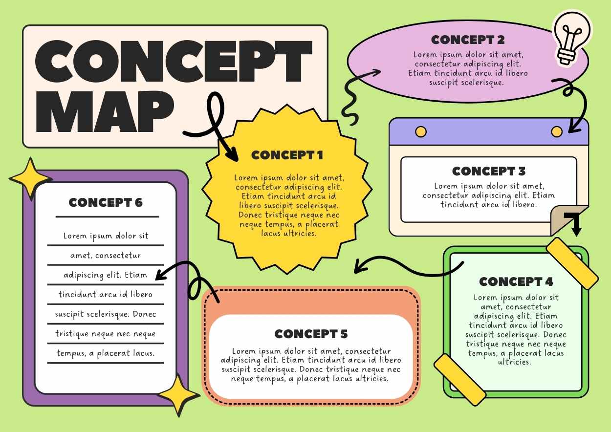 Geometric Concept Map Infographic Slides - slide 1