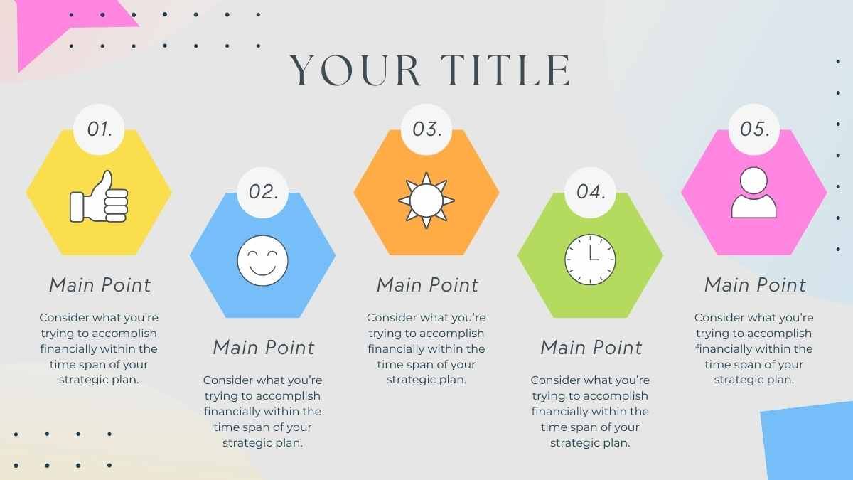 Geometric Elements Timeline Infographics - diapositiva 6