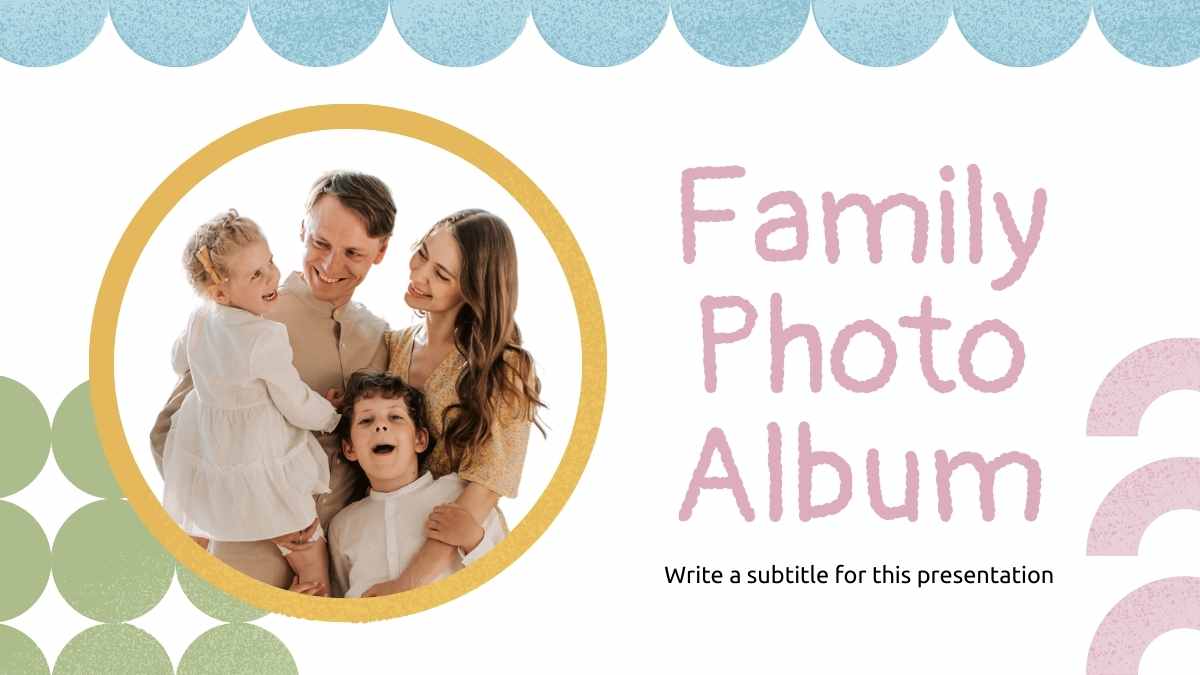 Geometric Family Photo Album - slide 1