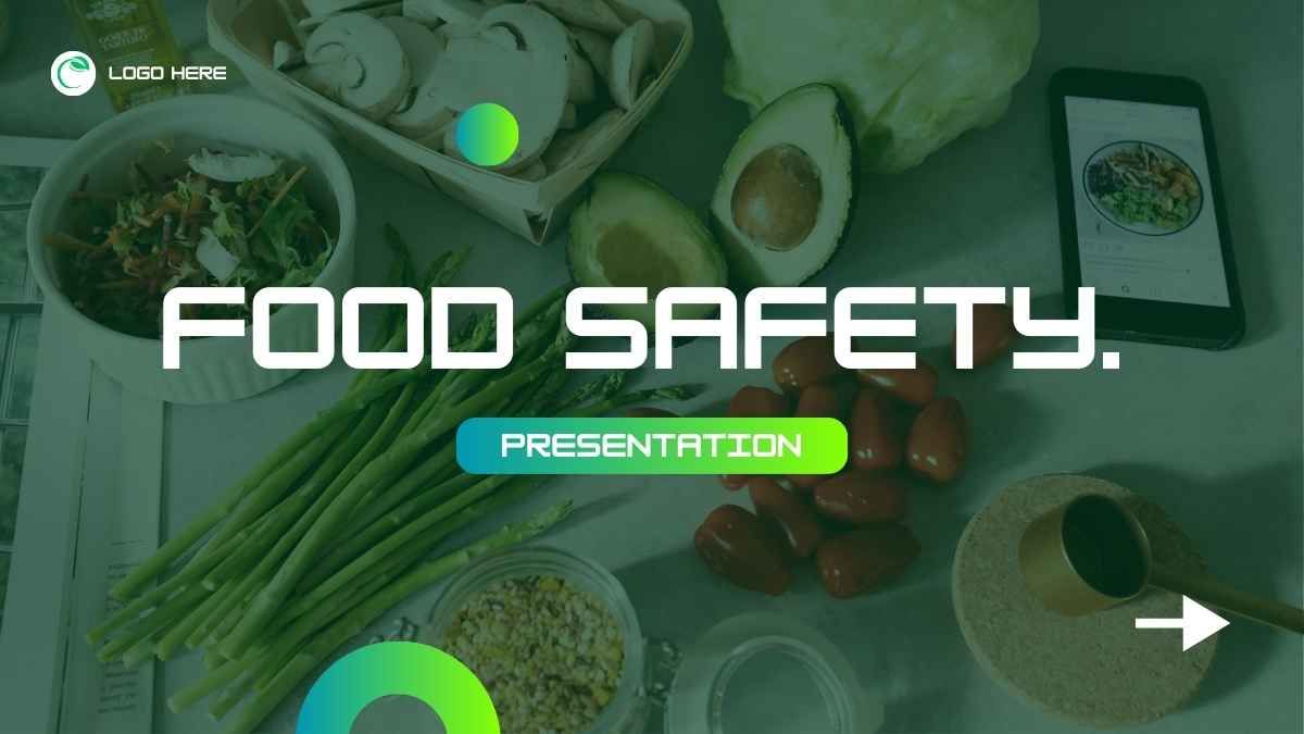 Geometric Food Safety Slides - diapositiva 1