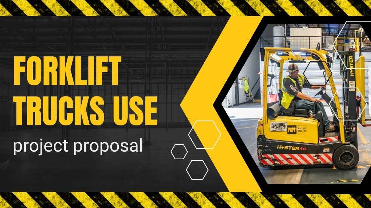 Geometric Forklift Trucks Use Project Proposal - diapositiva 1