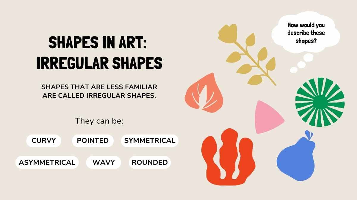 Geometric Introduction to Line, Shape and Pattern Lesson - slide 11