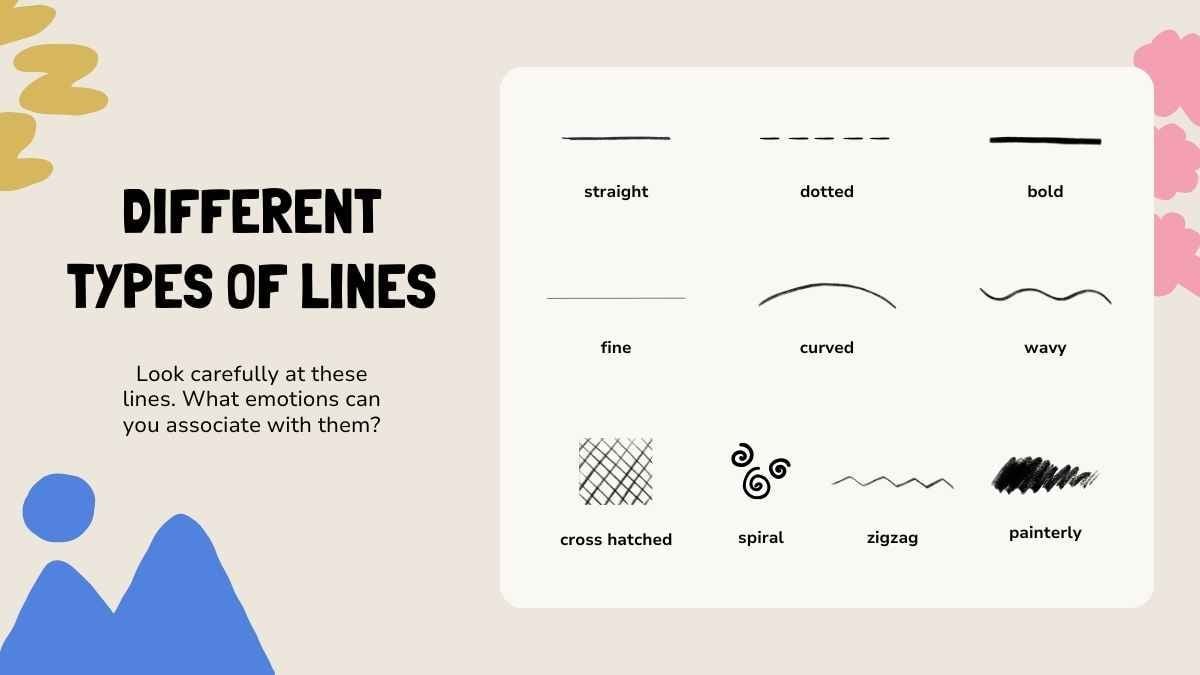 Geometric Introduction to Line, Shape and Pattern Lesson - slide 8