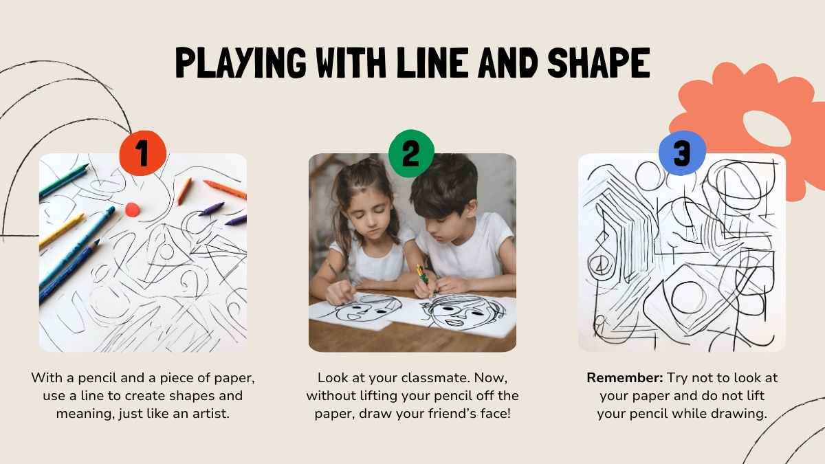 Geometric Introduction to Line, Shape and Pattern Lesson - slide 9