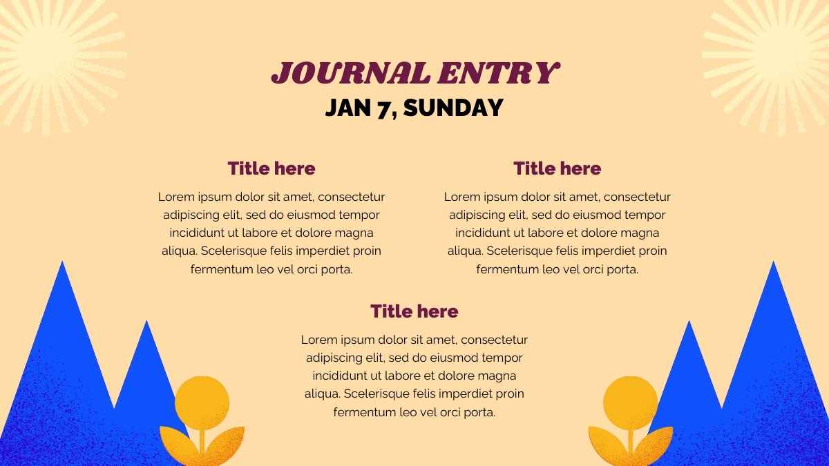 Plantillas Geométricas para Calendario Diario de Enero - diapositiva 11