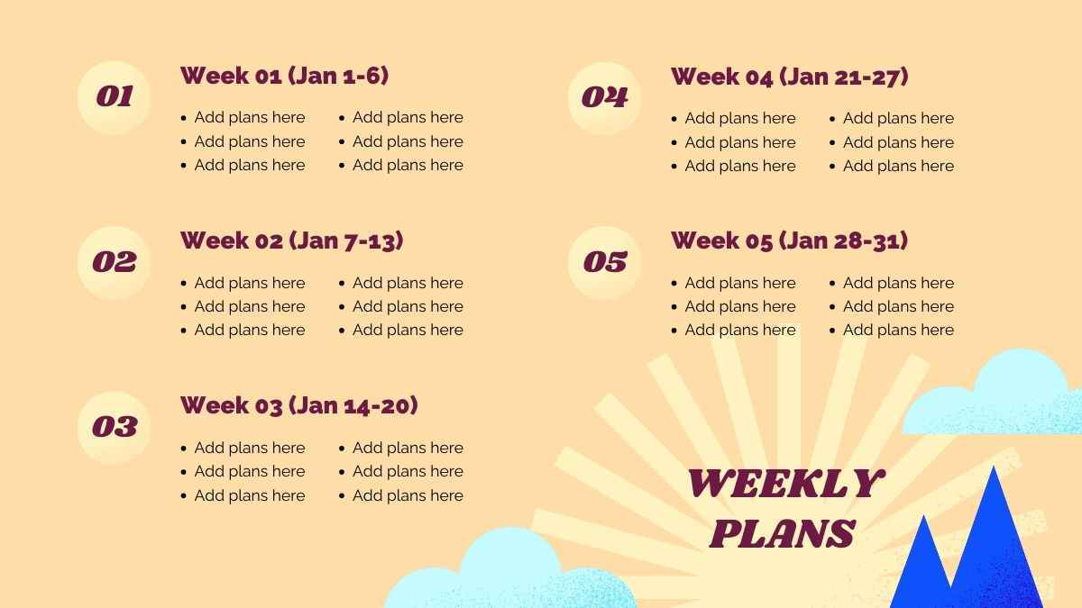 Slide Kalender Harian Januari dengan Sentuhan Geometris Modern - slide 3