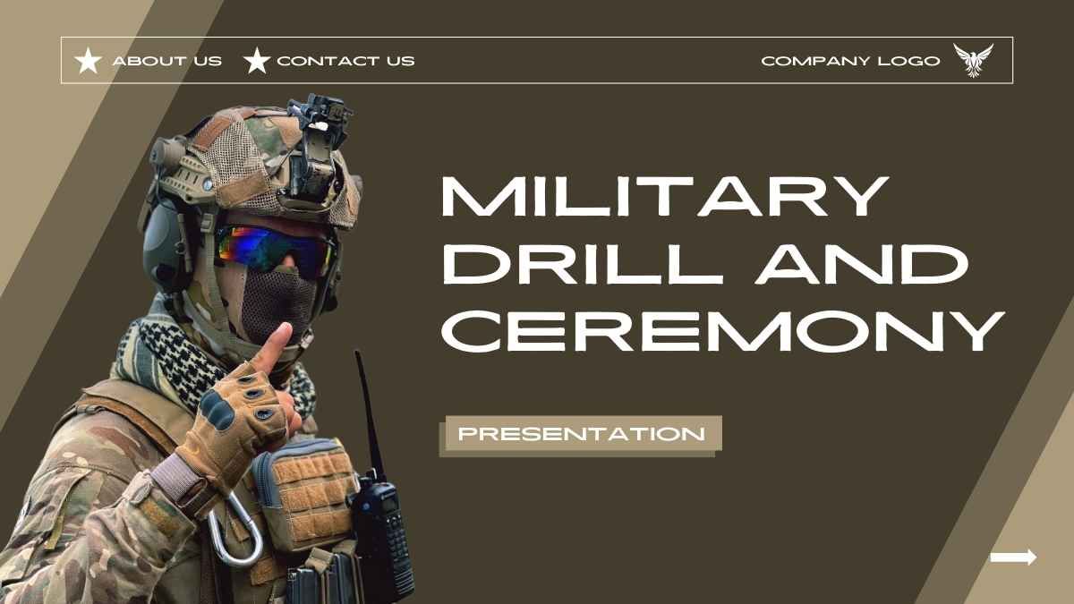 Geometric Military Drill And Ceremony Slides - diapositiva 2