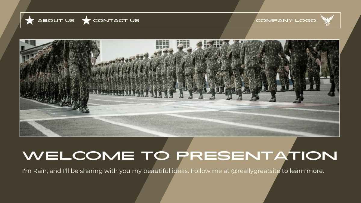 Geometric Military Drill And Ceremony Slides - diapositiva 4