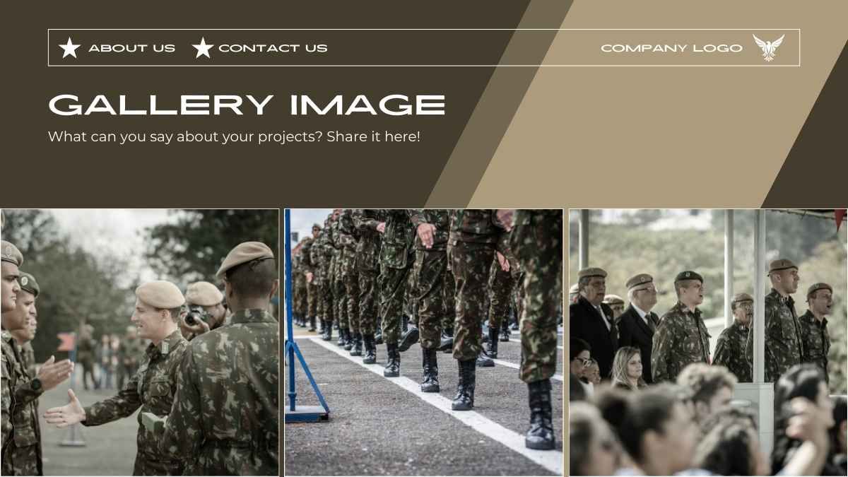 Geometric Military Drill And Ceremony Slides - diapositiva 9