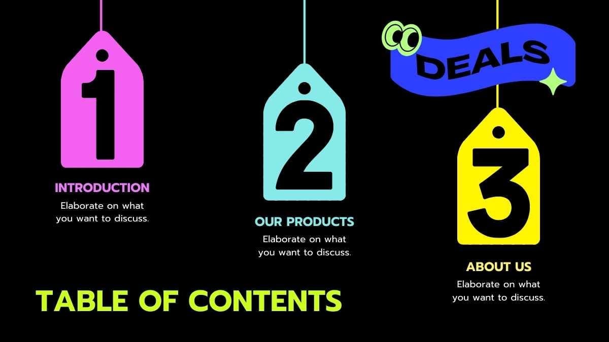 Geometric Neon Cyber Monday Brochure Slides - slide 3