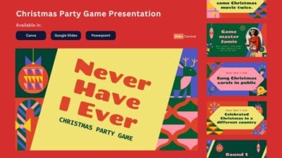 Geometric Never Have I Ever Christmas Party Game