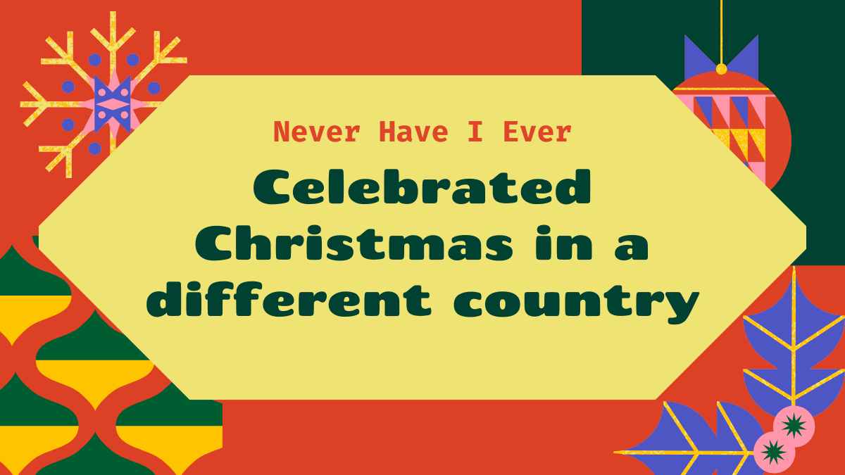 Geometric Never Have I Ever Christmas Party Game - slide 13