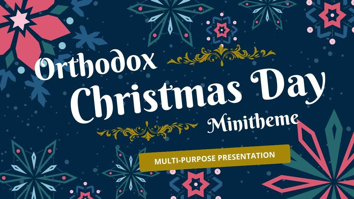 Geometric Orthodox Christmas Day Minitheme Slides - slide 1