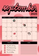 Geometric September Calendar Planner 1