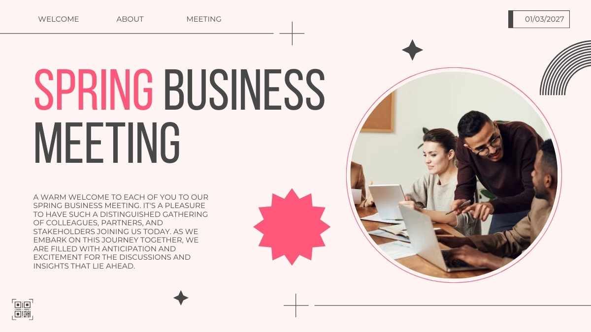 Geometric Spring Business Meeting - diapositiva 1