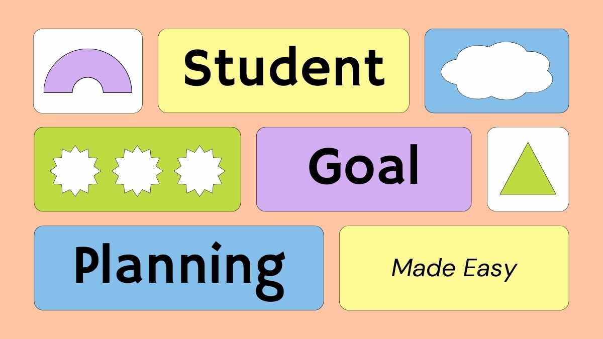 Geometric Student Goal Setting Slides - slide 1