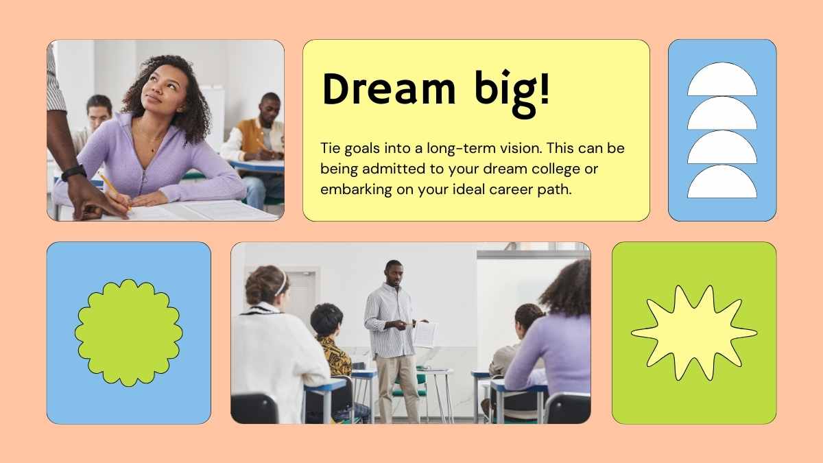 Geometric Student Goal Setting Slides - slide 11