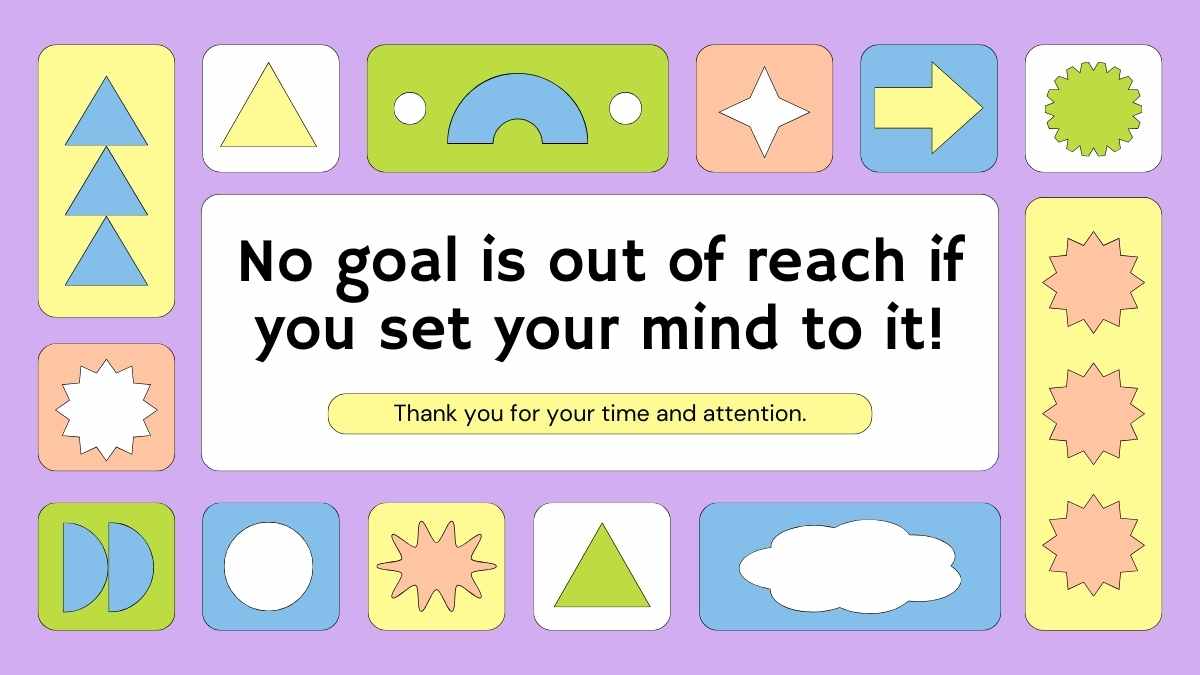 Geometric Student Goal Setting Slides - slide 12