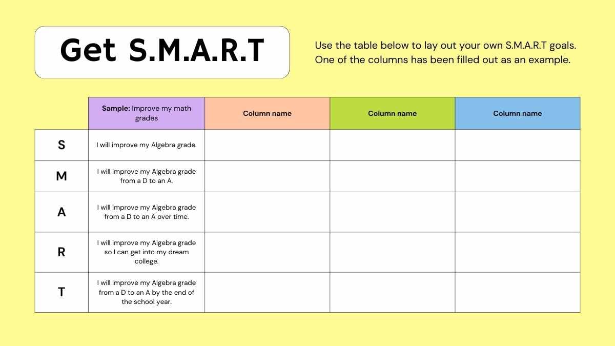 Geometric Student Goal Setting Slides - slide 8