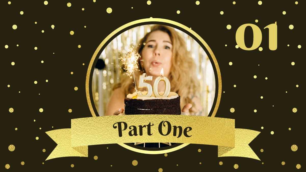 Gold Glamorous 50th Birthday Minitheme Slides - slide 4