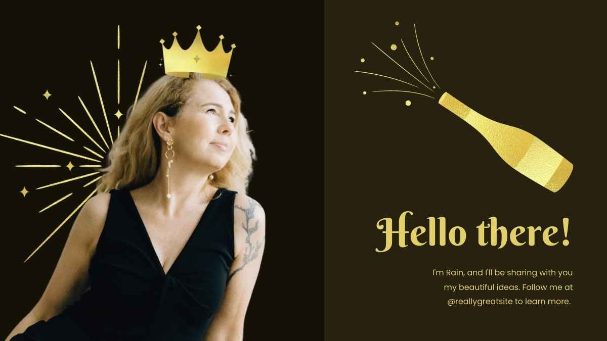 Gold Glamorous 50th Birthday Minitheme Slides - slide 5