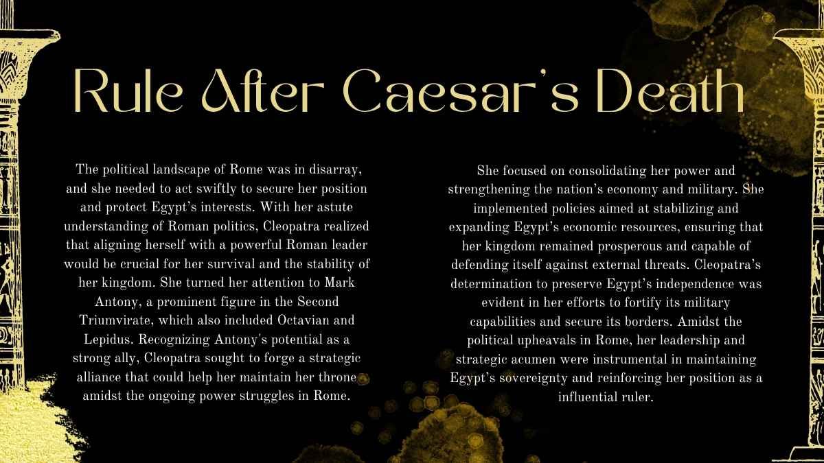 Golden Cleopatra Biography Slides - diapositiva 11