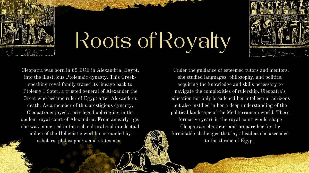 Golden Cleopatra Biography Slides - slide 3