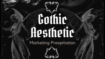 Slides de Marketing com Estética Gótica