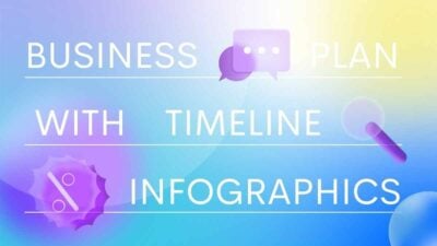 Gradient Business Plan with Timeline Infographics Slides