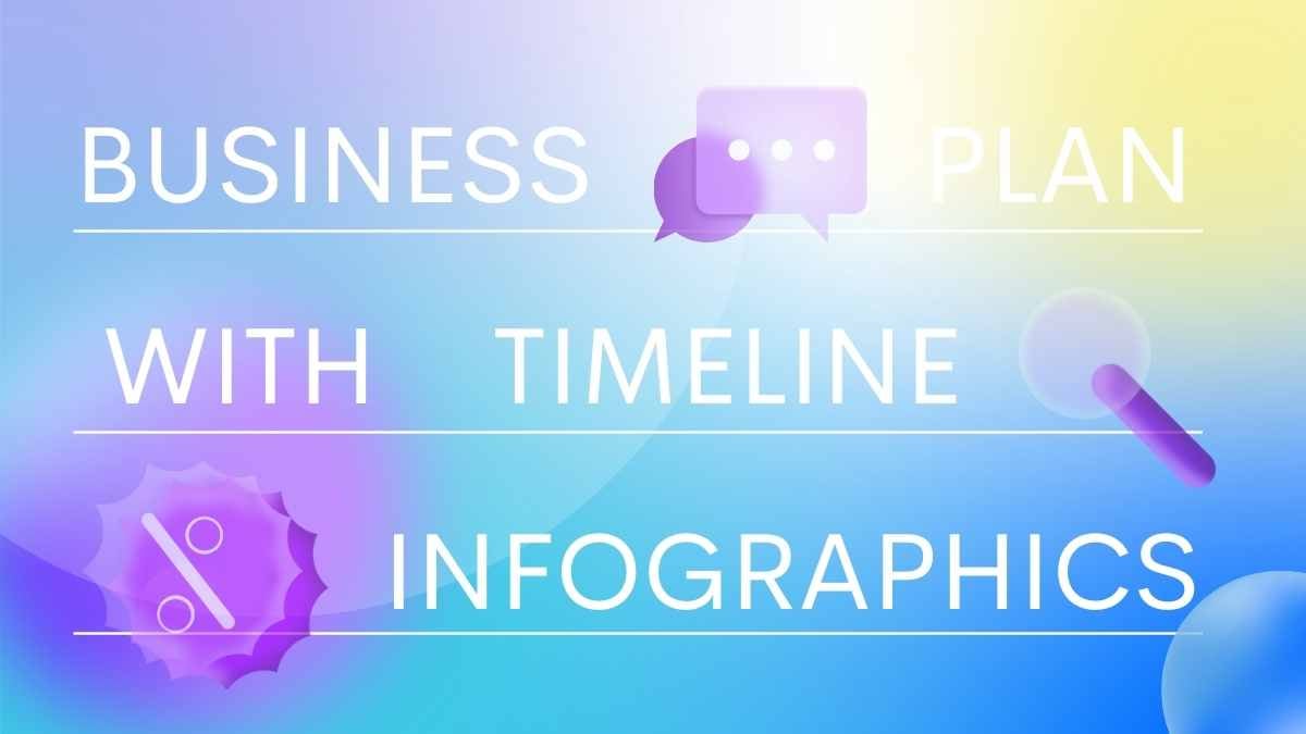 Gradient Business Plan with Timeline Infographics Slides - slide 1