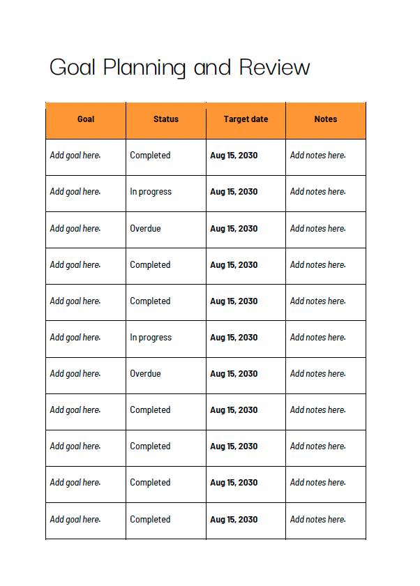 Gradient Employee Goal Setting Plan - slide 2