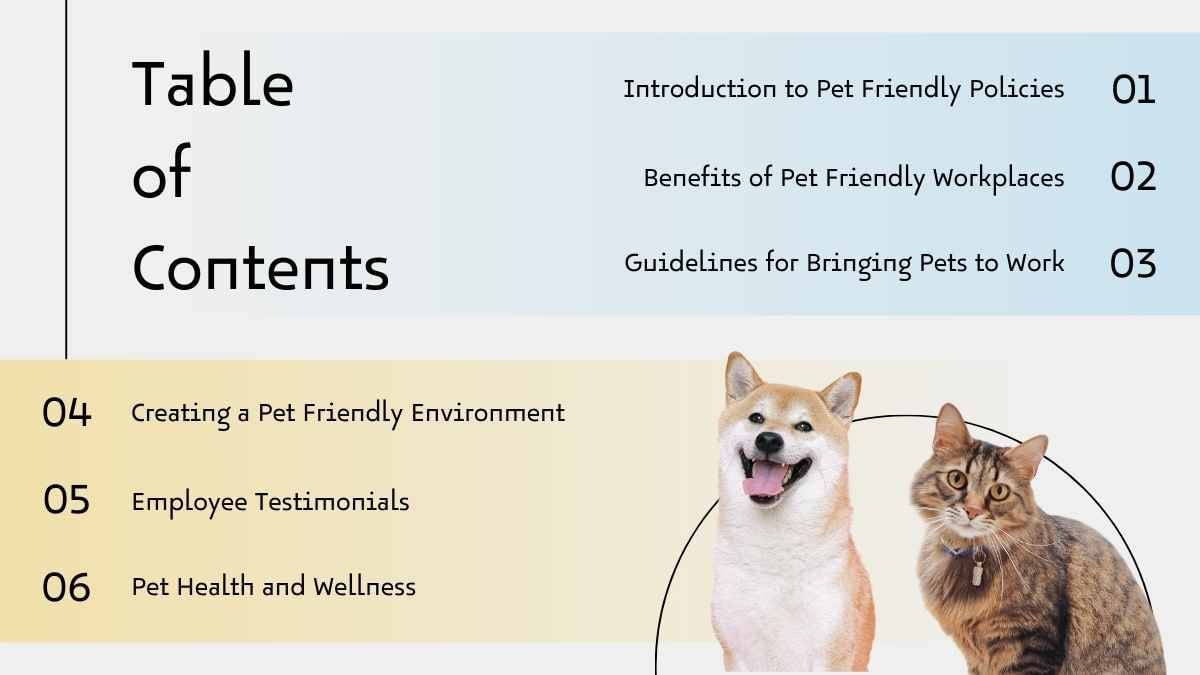 Gradient Minimal Company Pet Friendly Policies Slides - slide 2