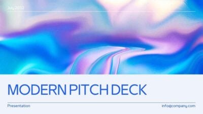 Blue, Pink, Neon, Cool Futuristic Modern Pitch Deck