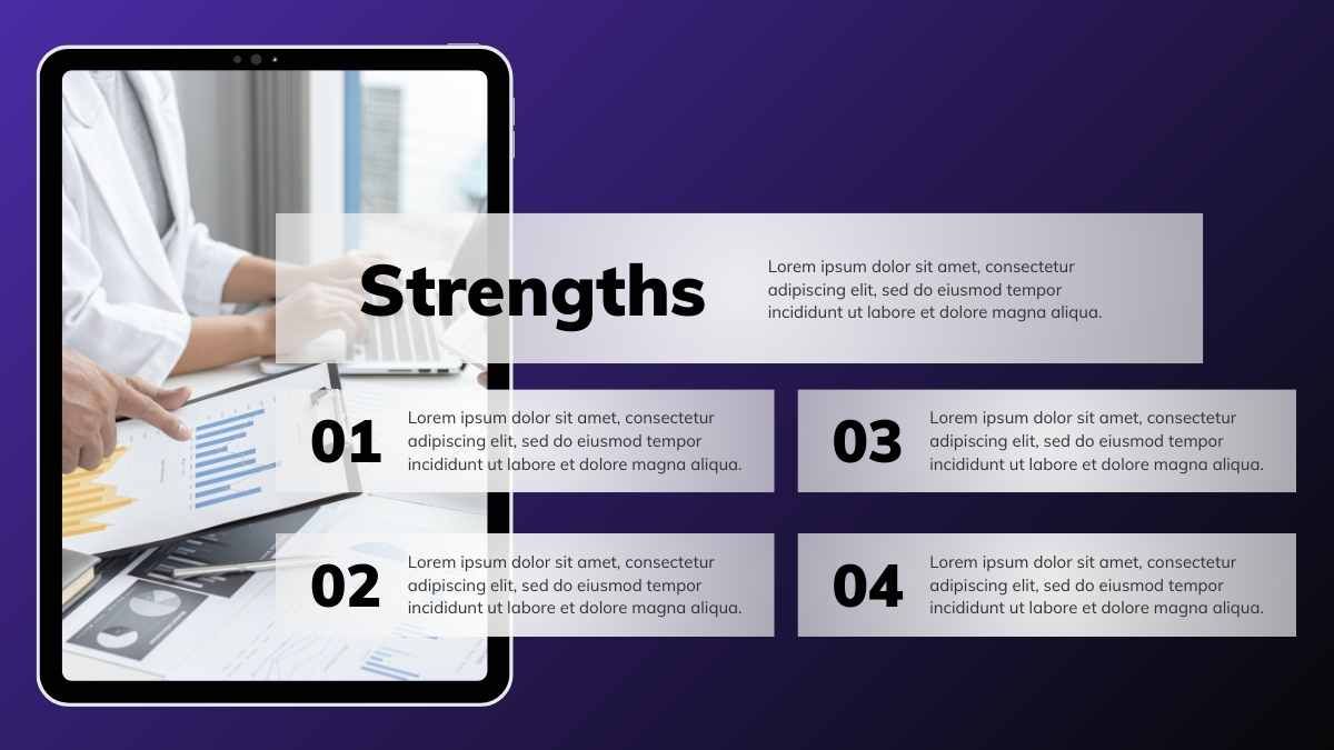 Gradient SWOT Analysis in iPad - diapositiva 5