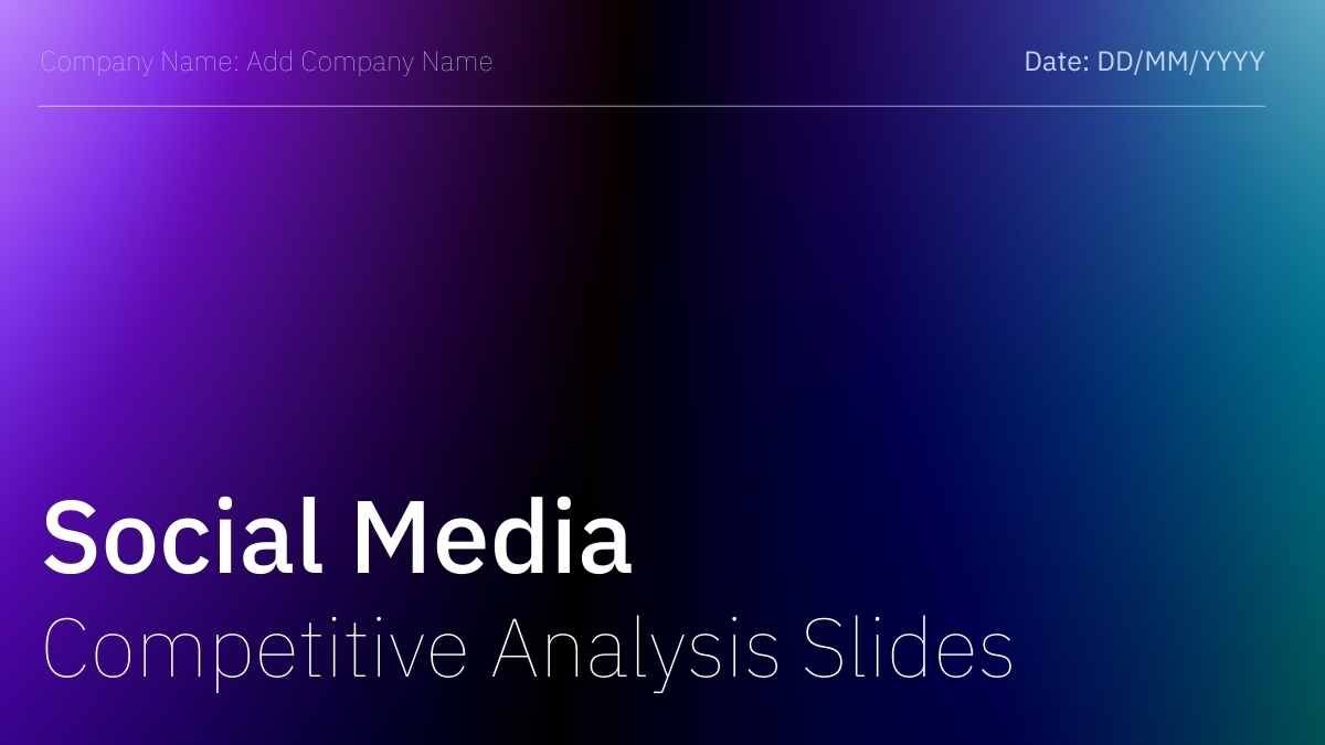 Gradient Social Media Competitive Analysis Slides - slide 1