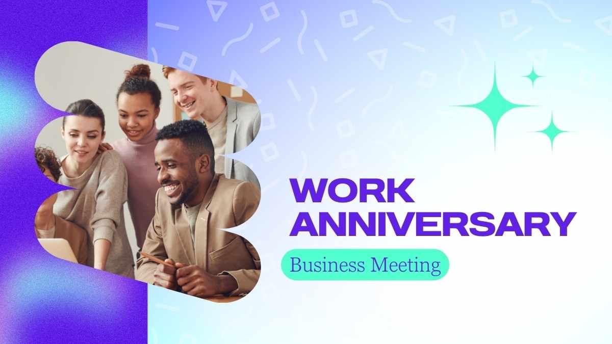 Gradient Work Anniversary Business Meeting - diapositiva 2