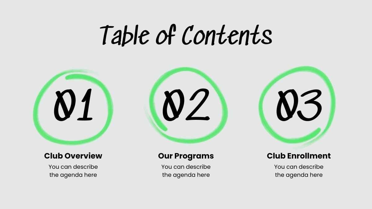 Slides de Clube de Diário Escolar com Rabiscos Gráficos - deslizar 3