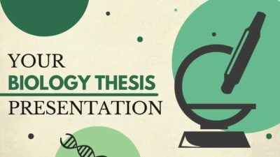 緑と黄色のモダンな生物学の卒論スライド