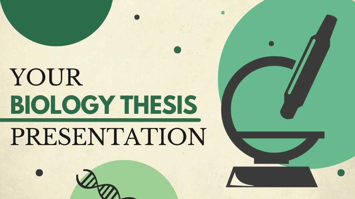 緑と黄色のモダンな生物学の卒論スライド - slide 1