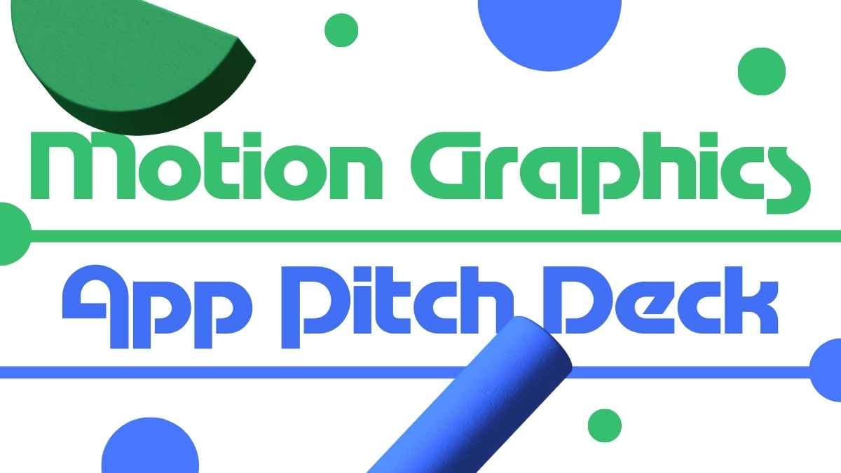 3D Geometric Motion Graphics Pitch Deck - slide 1