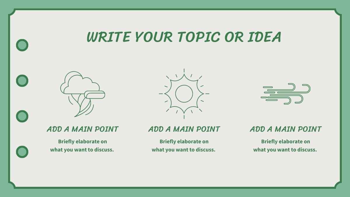 Green Vintage Notebook Science Subject for Middle School Climate and Weather Slides - slide 7