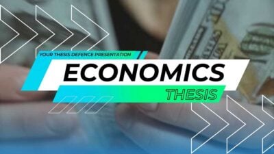 Slides de Tese de Economia Animados em Neon Verde e Azul